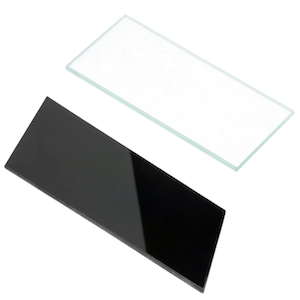 Welding Lens – Black Shade 10–14 and Clear Cover Plate | Tempered Glass/Polycarbonate | Standard 2"×4.25" & 90×110 mm | ANSI Z87.1 EN166 | Fits Most Welding Helmets